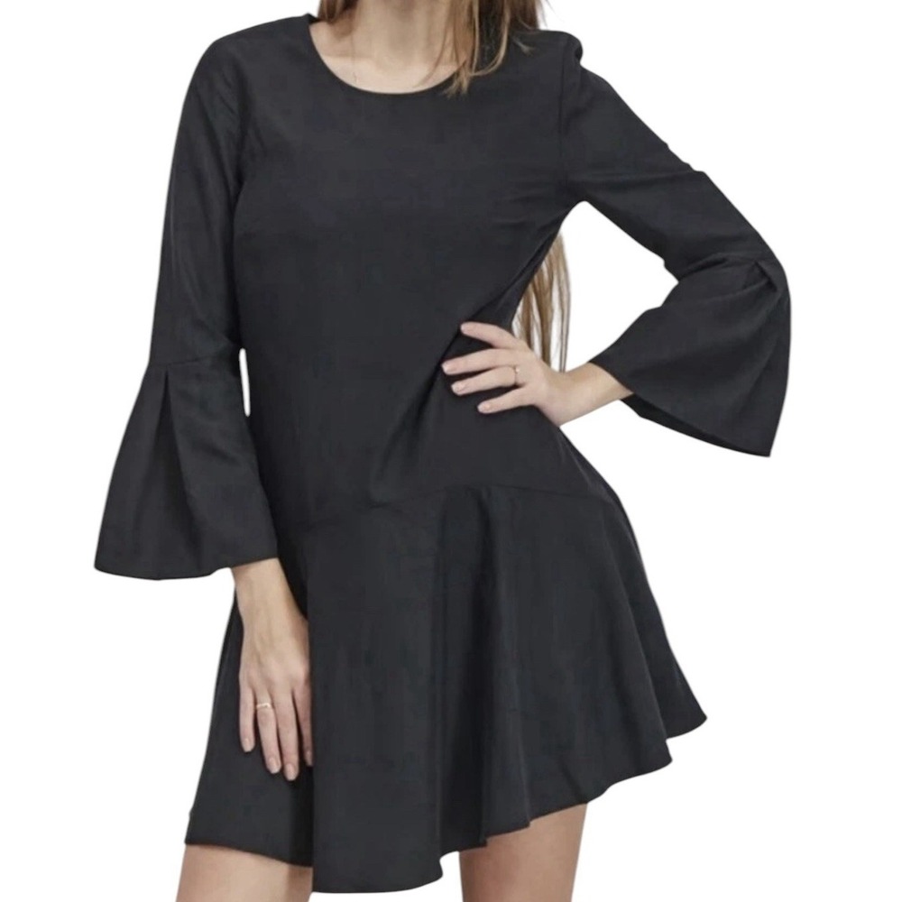 Avec Les Filles By Anthropologie Dress Women Large Black Keyhole Closure New